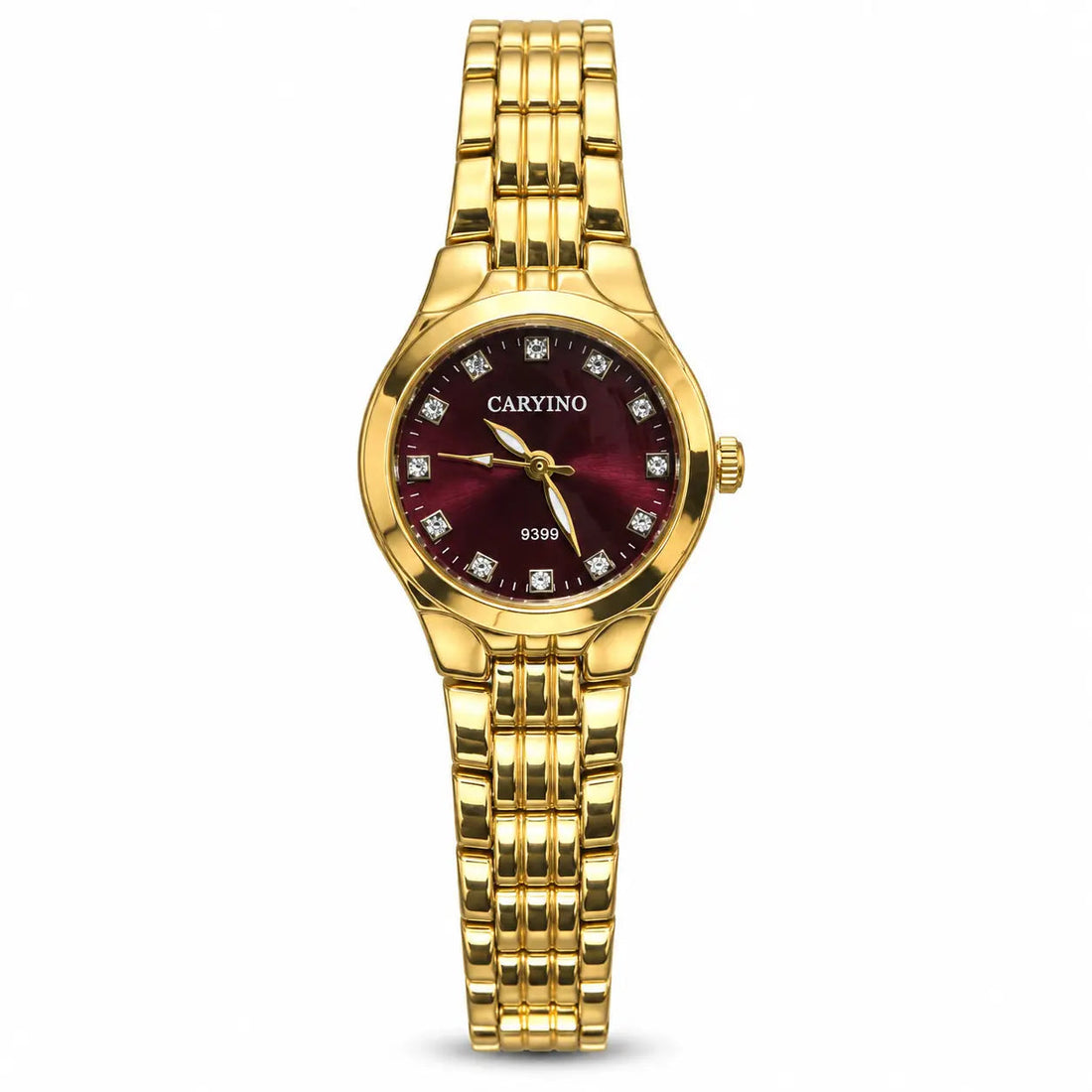 CARYINO 9399 Crystal Dial Gold Bracelet Watch