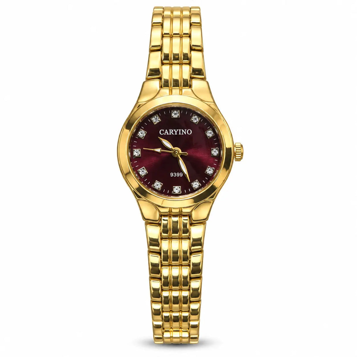 CARYINO 9399 Crystal Dial Gold Bracelet Watch