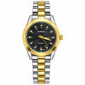 RINNADY Two-Tone Crystal Dial Bracelet Watch
