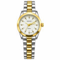 RINNADY Two-Tone Crystal Dial Bracelet Watch