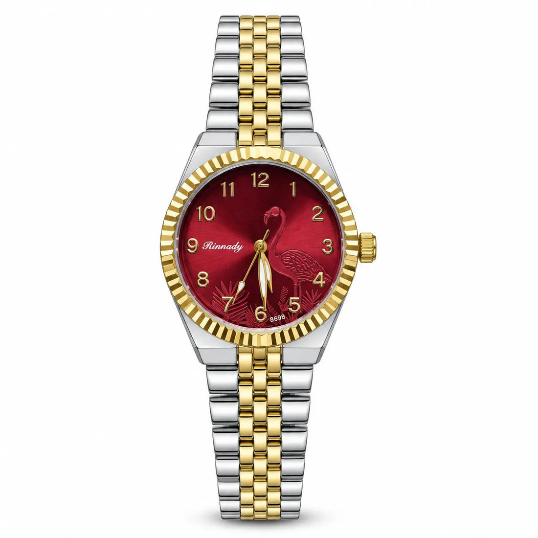 Rinnady 8698 Flamingo Dial Two-Tone Bracelet Watch